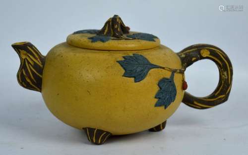 Chinese Colored Clay Yixing Teapot