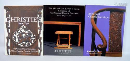 2 Christie's, 1 Sotheby's; Chinese Furniture