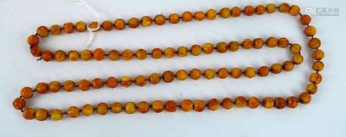 104.5 Grams Rounded Butterscotch Amber Beads