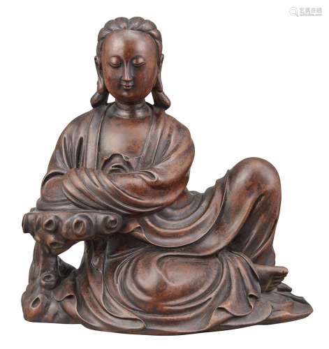 Chinese Bronze Figure of Guanyin 20th Century