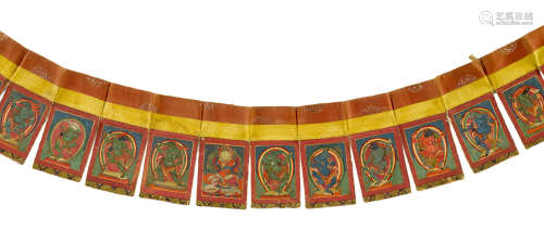 西藏 十六/十七世纪 四十四仪礼图卡长幅