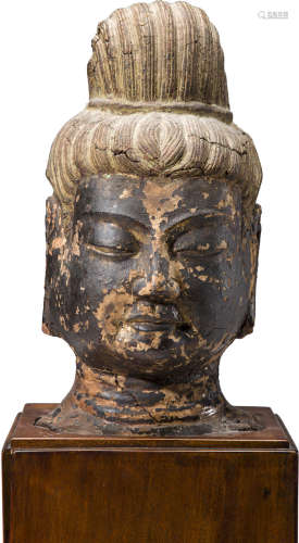 A Buddha head Nara period (710-794)