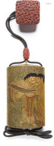 A gold lacquer four-case inro By Yamada Jokasai, Edo period (1615-1868), 19th century