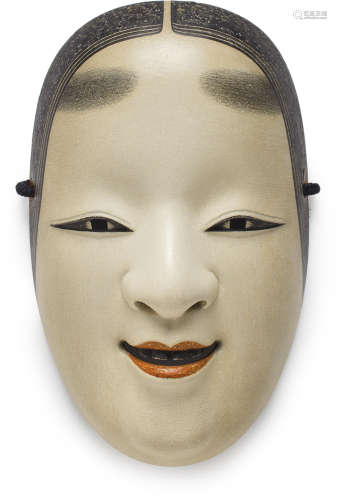 A mask for the Noh drama: Ko omote (Young Girl) By Nagasawa Ujiharu (1912-2003), Showa Era (1912-1989), 20th century