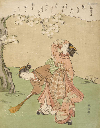 Suzuki Harunobu (1724-1770) One woodblock print
