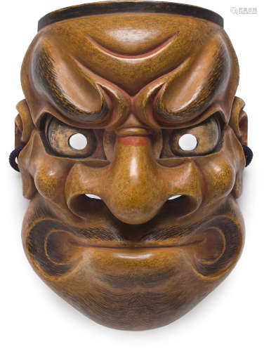 A mask for the Noh drama: Obeshimi (Demon) By Nagasawa Ujiharu (1912-2003), Showa era (1912-1989), 20th century