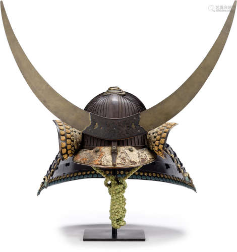 A russet-iron kabuto (helmet) By Iefusa, Edo period (1615-1868), 18th-19th century