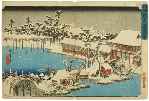 Utagawa Hiroshige (1797-1858) Two woodblock prints
