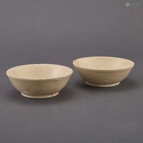 Two Chinese Ding Type Bowls Song Dynasty