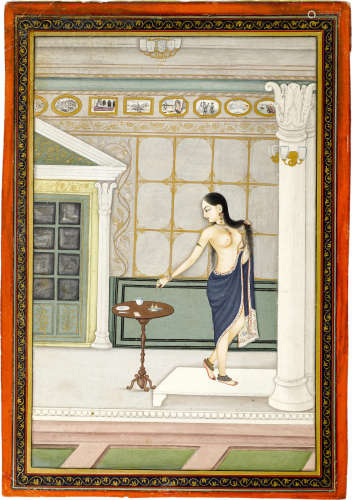 A painting of The Bather Lucknow or Calcutta, 18th century