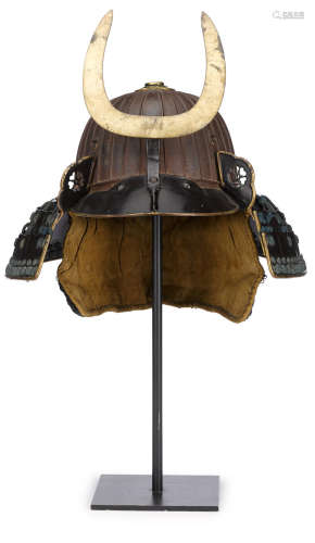 A rare unaltered kabuto (helmet) By Myochin Nobuie, dated 1563