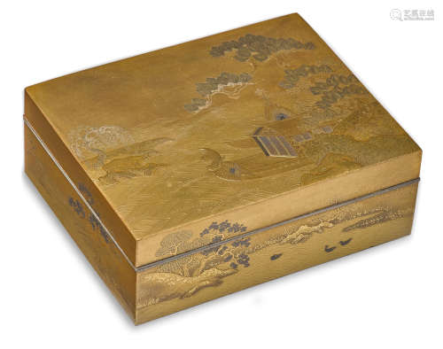 A gilt lacquer kobako (small box) Meiji era (1869-1912), late 19th century
