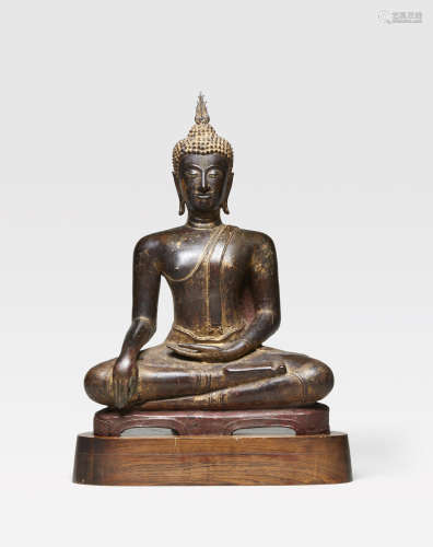 泰国 素可泰时期 十五/十六世纪 铜佛坐像