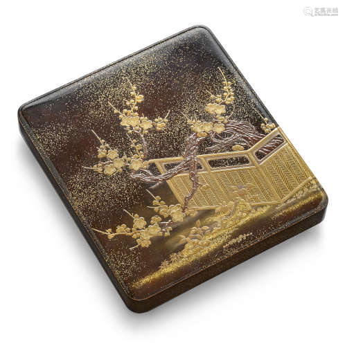 A lacquer suzuribako (writing box) Edo period (1615-1868) or Meiji era (1868-1912), mid-19th century