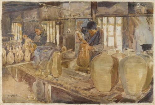 Hiroshi Yoshida (1876-1950) Potters