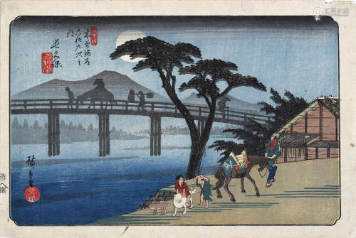 Utagawa Hiroshige (1797-1858) Six woodblock prints