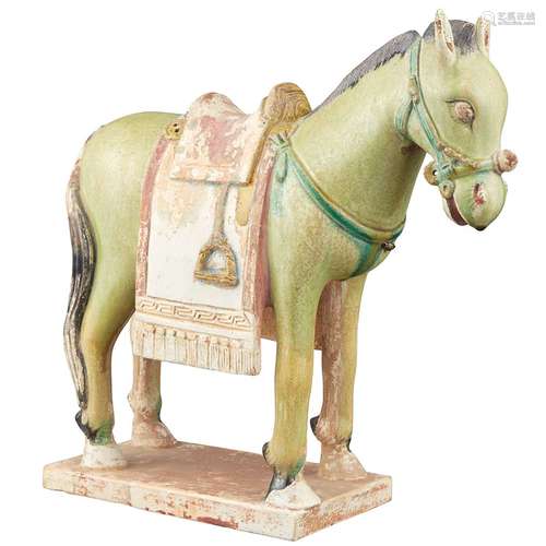 Chinese Glazed Pottery Figure of a Horse Ming Dynasty