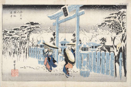 Utagawa Hiroshige (1797-1858) Six woodblock prints