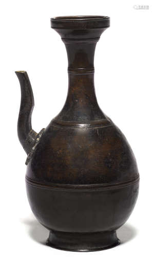 A small bronze fusatsu suibyo (ritual water pitcher) Kamakura period (1185-1333), 13th century