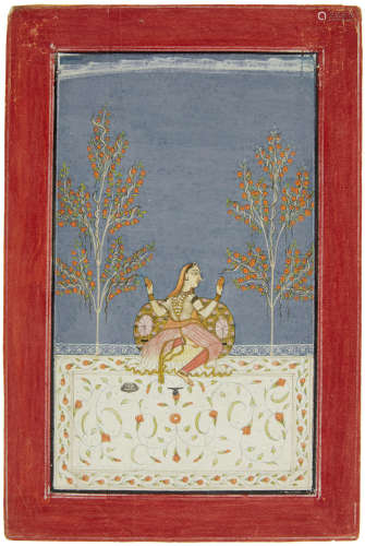 An illustration to a ragamala series: Ramakali ragini Bilaspur, 1730-40