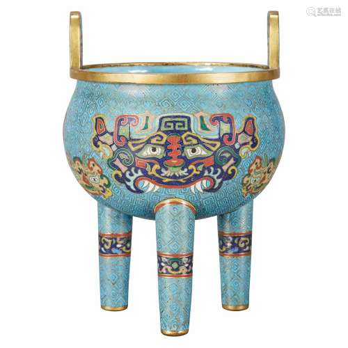 Chinese Cloisonne Ding 19th Century