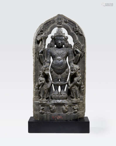 A blackstone figure of Vishnu Vamana Orissa, circa 12th century