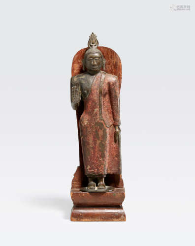斯里兰卡 康提时期 十八世纪 铜佛立像