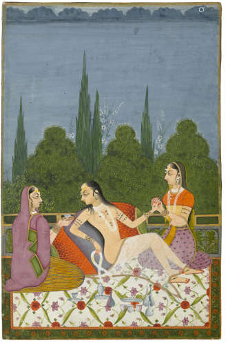 A lovelorn lady Jodhpur, circa 1750-1770