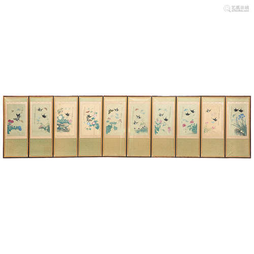 Korean Twelve-Panel Screen Choson Period, 19th century