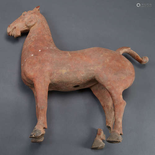 Chinese Painted Pottery Figure of a Horse Han Dynasty