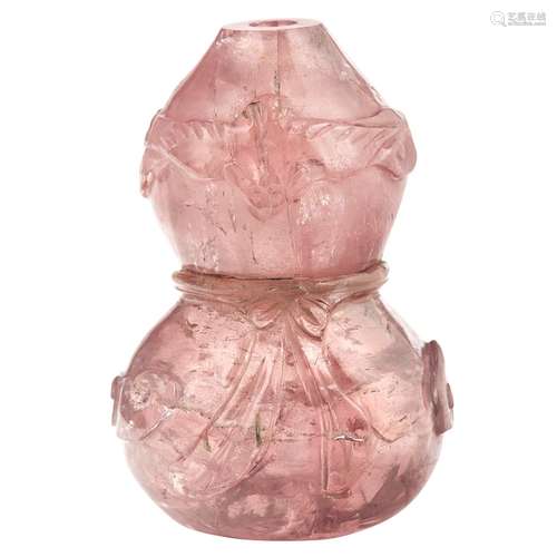 Chinese Pink Tourmaline Snuff Bottle Qing Dynasty