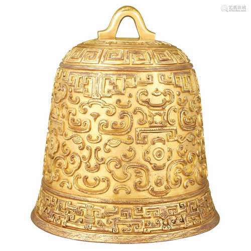 Chinese Gilt-Bronze Bell