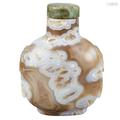 Chinese Macaroni Agate Snuff Bottle 18th/19th Century