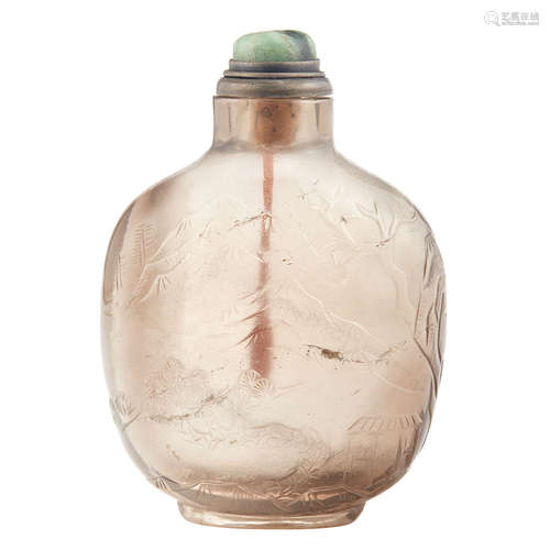 Chinese Rock Crystal Snuff Bottle 19th Century