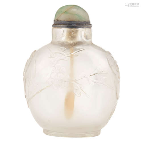 Chinese Rock Crystal Snuff Bottle Qing Dynasty