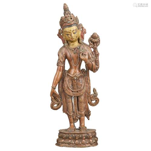 Nepalese Bronze Bodhisattva 17th/18th Century