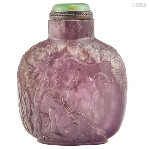 Chinese Amethyst Snuff Bottle Qing Dynasty  Qing Dynasty