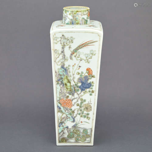 Chinese Famille Verte Glazed Porcelain Vase Kangxi Period