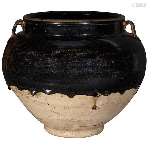 Chinese Black Glazed Stoneware Jar Jin/Yuan Period