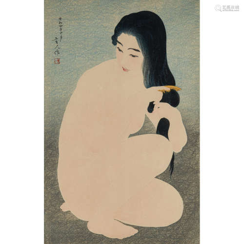Torii Kotondo (1900-1976) Kamisuki (Combing hair)