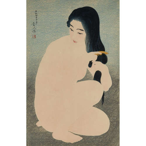 Torii Kotondo (1900-1976) Kamisuki (Combing hair)