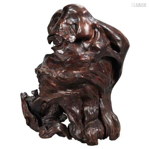 Asian Gnarled Rootwood Sculpture