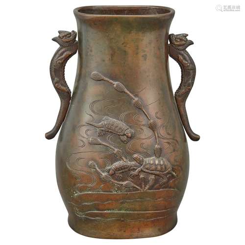 Japanese Bronze Vase Early 20th century