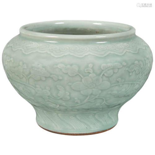 Chinese Celadon Glazed Porcelain Vase Late 18th century
