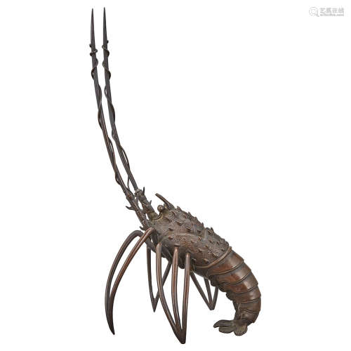 Japanese Bronze Model of a Crayfish 19th/20th Century