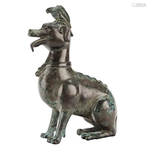 Chinese Bronze Figure of a Dog Ming Dynasty style