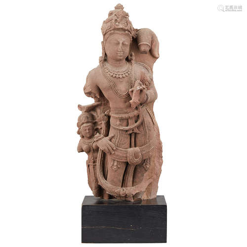 North Indian Sandstone of a Goddess 10th/11th Century