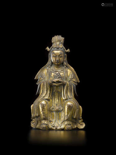 十七世紀 銅鎏金碧霞元君坐像