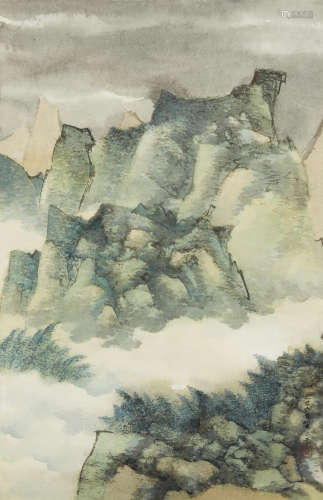 Wang Jiqian (1906-2002) Blue and Green Mountains