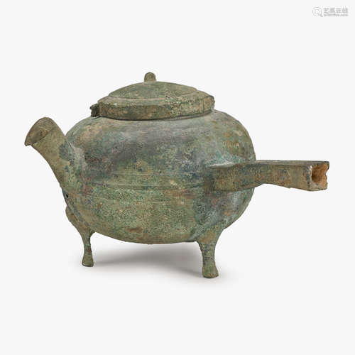 A Chinese archaic bronze 'He' wine vessel, han dynasty